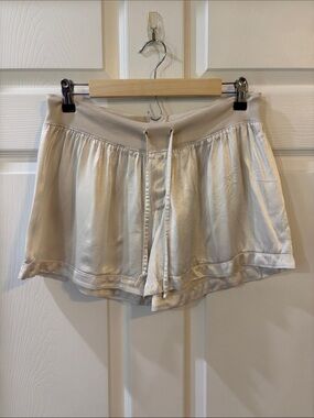 Pj Harlow Mikel Style Women's Ivory Lounge Drawstring Shorts